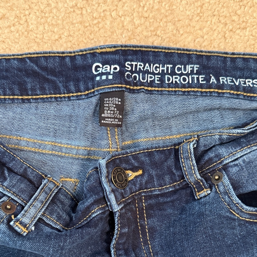 GAP Factory Dark Blue Ankle Jeans - Picture 2 of 6